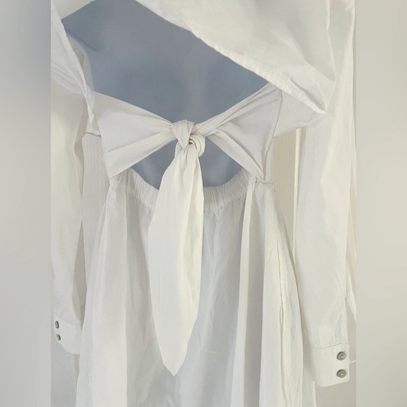 Free People White Shirt Dress Bustier Tube Bolero Circle Dress XS - Picture 9 of 10